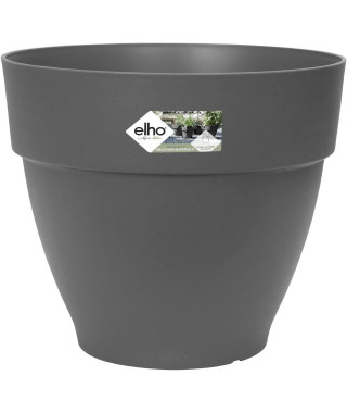 Pot De Fleurs Rond VIBIA - Plastique Réservoir - Ø40 - Anthracite