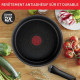 TEFAL INGENIO Batterie de cuisine 13 pcs, Induction, Acier inoxydable, Revetement antiadhésif durable, Emotion On L897DS04