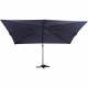 Parasol déporté 4x3m- Inclinable,et rotatif a 360°- Structure Aluminium et Toile déperlante en Polyester 250gm2- Gris Anthracite