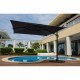 Parasol déporté 4x3m- Inclinable,et rotatif a 360°- Structure Aluminium et Toile déperlante en Polyester 250gm2- Gris Anthracite