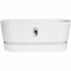 Planteur Ovale GREENVILLE - Plastique  - Avec roulettes - Ø60 - Blanc