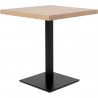 Table a manger seule QUADRATO - 4 personnes - Mélaminé chene et noir - L70 x H75 x P70 cm