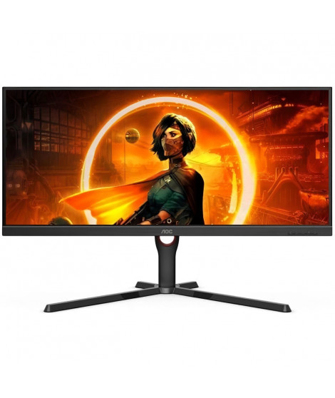 Ecran PC  Gamer - AOC - U34G3XM/EU - 34 VA UWQHD 1ms 144Hz HDMI DisplayPort Pivot Réglable en hauteur Freesync Premium HDR 10