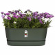 Planteur Ovale GREENVILLE - Plastique  - Avec roulettes - Ø60 - Leaf Green