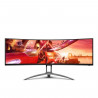 Ecran PC  Gaming incurvé - AOC Agon - AG493UCX2 - 48,8 VA DQHD 1ms 165Hz HDMI DP USB-C HP Réglable hauteur Freesync Premium Pro