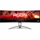 Ecran PC  Gaming incurvé - AOC Agon - AG493UCX2 - 48,8 VA DQHD 1ms 165Hz HDMI DP USB-C HP Réglable hauteur Freesync Premium Pro