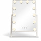 LIVOO DOS182 - Miroir maquillage Hollywood 36 x 47cm - Miroir lumineux rectangulaire sur pied - 3 éclairages - 12 LEDs