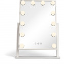 LIVOO DOS182 - Miroir maquillage Hollywood 36 x 47cm - Miroir lumineux rectangulaire sur pied - 3 éclairages - 12 LEDs