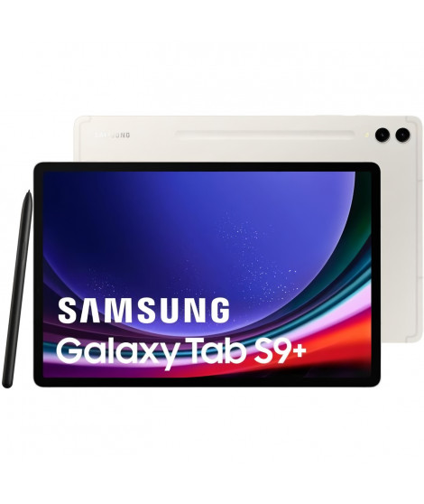 Tablette Tactile - SAMSUNG - Galaxy Tab S9+ - 12,4 - RAM 12Go - 256 Go - Creme - S Pen inclus