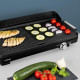 Plancha double zones HKoeNIG GRX330 - 50x25cm - 1800W avec revetement anti-adhésif et fonction turbo zone grill