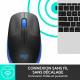 Souris sans fil - Logitech - M190 ergonomique - Bleu