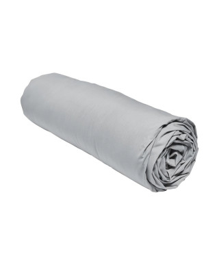 Drap housse TODAY Prestige - 140 x 200+30 cm - 2 personnes - 100% Percale de coton uni - Acier