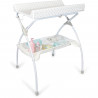 Table a langer pliante MOON avec plan a langer - Matiere PVC  - Etoile grise - BABYLAND / made in Italia