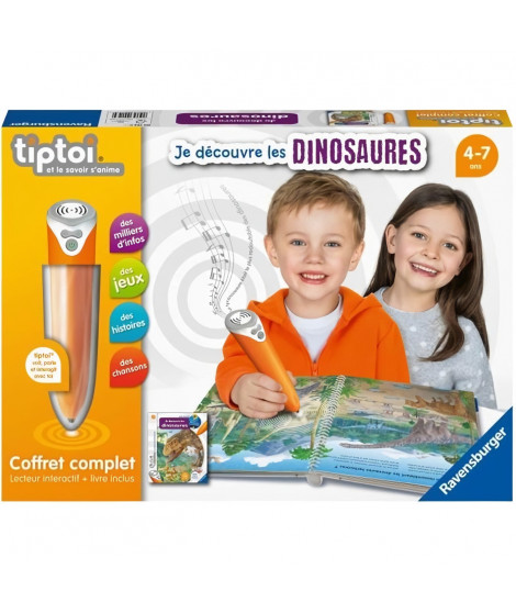 Ravensburger - tiptoi - Coffret complet lecteur interactif + Livre Je découvre les dinosaures - 4005556001439 - A partir de 4…