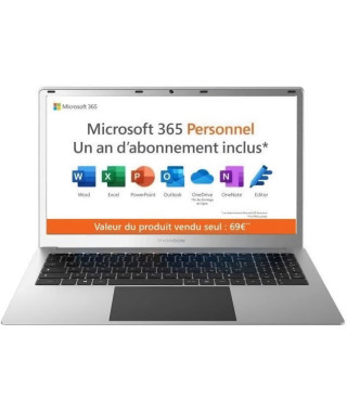 PC Portable Ultrabook - THOMSON NEO15 - 15,6 FHD - Celeron N4020 - RAM 4Go - 128Go SSD - Windows 11S AZERTY + Office 1 an