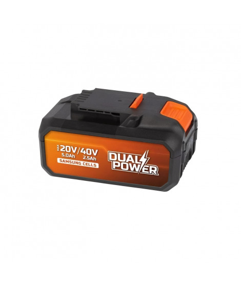 Batterie 2x20V 2,5Ah pour outil 40V ou 5Ah sur outil 20V Dual Power POWDP9037 - Compatible avec outils  40 V & 20 V