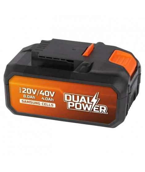 Batterie 2x20V 4Ah pour outil 40V ou 8Ah sur outil 20V Dual Power POWDP9040 - Compatible avec outils  40 V & 20 V