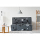 Banquette BZ DREAM - Gris bikini - 2 places - 100% coton - L 145 x P 100 x H 90 cm