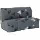 Banquette BZ DREAM - Gris bikini - 2 places - 100% coton - L 145 x P 100 x H 90 cm