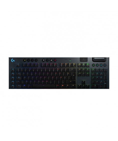 Clavier Gaming mécanique - LOGITECH G - G915 LIGHTSPEED RVB - Sans fil - GL Tactile - Noir