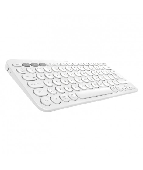 Clavier ordinateur - Sans fil - LOGITECH - K380 Multi Device - Design Compact - Blanc