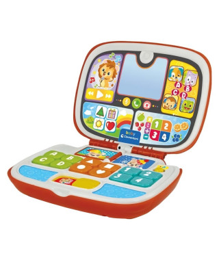 CLEMENTONI L'ordi des tout-petits - Jouet éducatif interactif pour enfant - 5 activités - Blanc