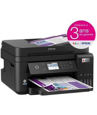 Imprimante Multifonction 3-en-1 - EPSON - Ecotank ET-3850 - Jet d'encre - A4 - Couleur - Wi-Fi - C11CJ61402