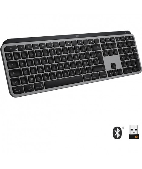 Clavier - Sans fil - Logitech - MX KEYS - Pour MAC - Rétroéclairé - Gris Sidéral