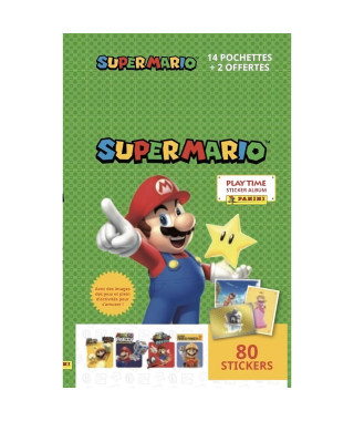 Stickers Super Mario - PANINI - Blister 14 pochettes + 2 pochettes offertes