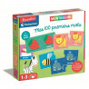Clementoni - Jeu Educatif Mes 100 premiers mots - Montessori - 54 mini puzzles - De 1 a 3 ans