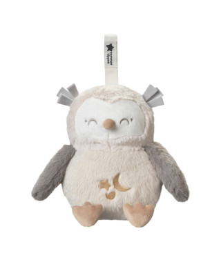 TOMMEE TIPPEE, Peluche veilleuse de luxe avec CrySensor, 6 sons apaisants, USB, lavable en machine, Ollie la Chouette