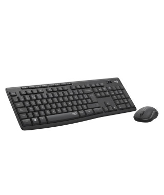 LOGITECH - Ensemble Clavier + Souris sans fil et Silencieux MK295 - AZERTY - Noir