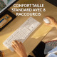Pack Clavier Souris - Sans fil - Logitech - MK295 - SilentTouch - Pavé numérique - Clavier AZERTY Français - Blanc