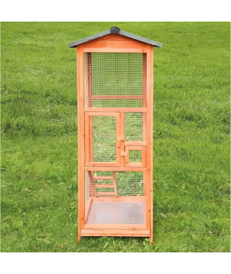 Cage a oiseaux TITI - 65x65x165cm - Bois