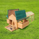 Poulailler en bois sapin 6 a 8 poules L233 x 151 x 96.5 cm