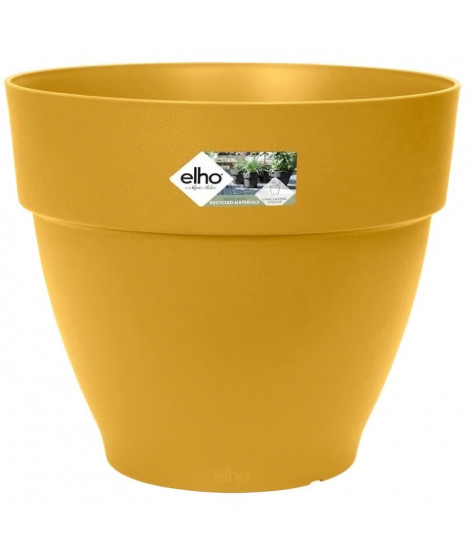 Elho Pot De Fleurs Rond VIBIA - Plastique Réservoir - Ø40 - Jaune Miel