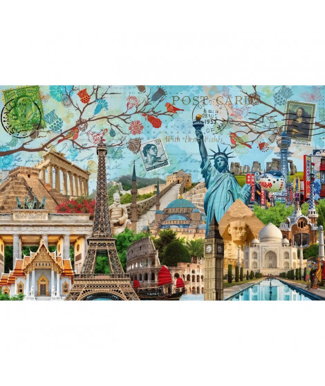 Puzzle 5000 pieces - Carte Postale des Monuments - Adultes et enfants des 14 ans - Villes et monument - 17118 - Ravensburger