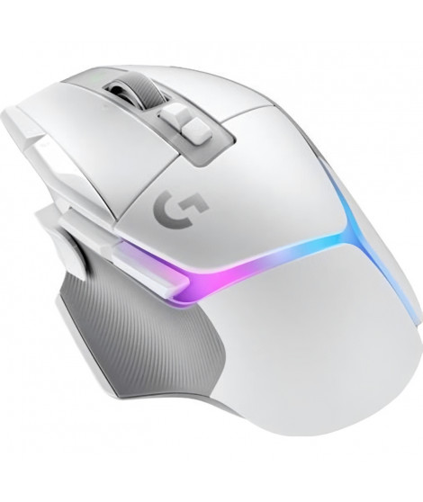 Souris Gaming - Sans fil - LOGITECH G - G502 X PLUS LIGHTSPEED - Boutons hybrides LIGHTFORCE - Capteur Gaming HERO 25K - Blanche