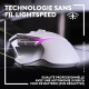 Souris Gaming - Sans fil - LOGITECH G - G502 X PLUS LIGHTSPEED - Boutons hybrides LIGHTFORCE - Capteur Gaming HERO 25K - Blanche