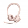 Logitech H390  Casque Filaire Stéréo avec Microphone Antibruit, USB-A - Rose