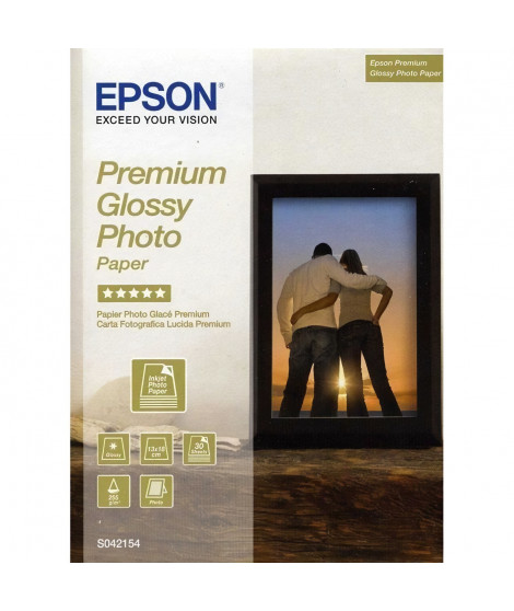 EPSON Pack de 1 Papier Photo Premium Brillant S042154 - 130x180mm - 30 feuilles - 255g/m2