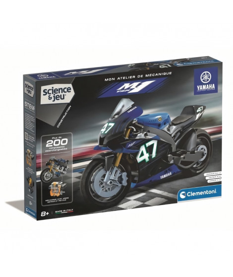 Clementoni -  Coffret de construction Yamaha M1 - Application disponible - Fabriqué en Italie