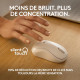 Logitech M240 Souris Bluetooth, Sans fil, Compacte, Portable, Suivi fluide - Blanc