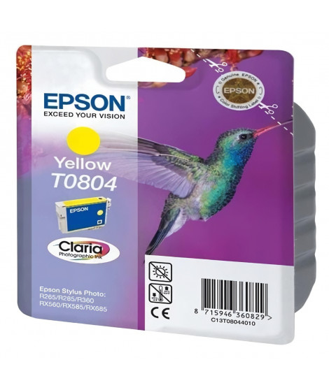 EPSON Cartouche d'encre T0804 Jaune - Colibri (C13T08044011)