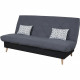 Banquette clic clac 3 places DAKOTA - Tissu gris - L 189 x P 94 x H 100 cm - Couchage 120x190 cm - Fabriqué en France - DUNLO…