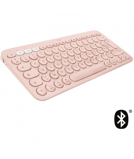 Clavier ordinateur - POUR MAC - Bluetooth - Logitech - K380 Multi-Device - ROSE