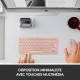 Clavier ordinateur - POUR MAC - Bluetooth - Logitech - K380 Multi-Device - ROSE