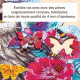 Puzzle en bois - Forme - 150 pcs - Hibou floral