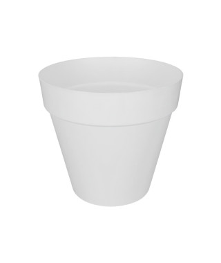 ELHO Pot de fleurs rond avec roues Loft Urban - Ø 40 cm - Blanc