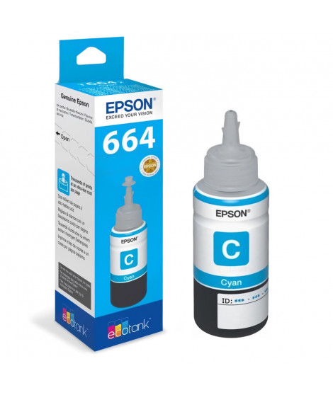 Bouteille d'encre Epson Ecotank T6642 - 70ml Cyan (C13T664240)